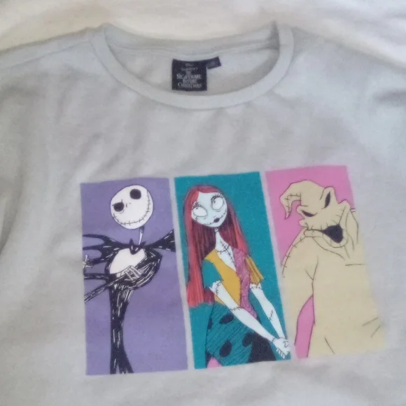 Disney Tim Burton's The Nightmare Before Christmas Crop Top Sweater - Picture 2 of 4